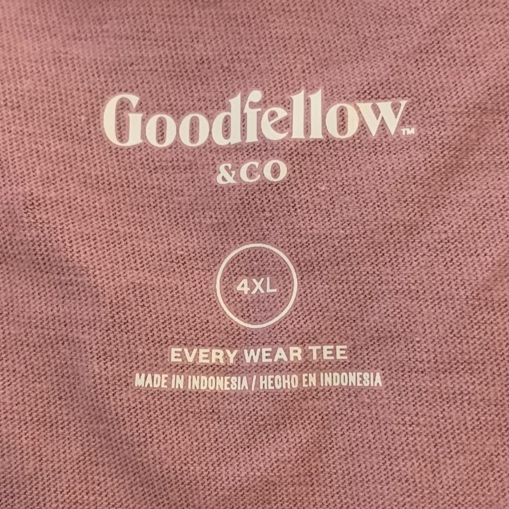 Goodfellow Shirt Mens 4XL Old Rose Every Wear Tee Pink Short Sleeve Casual Soft‎ - Picture 3 of 8